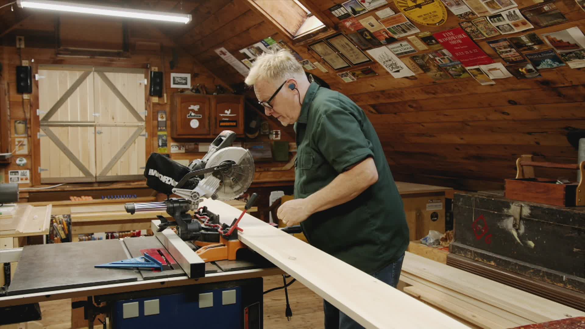 In the Garage: Wooden Wingback Chair