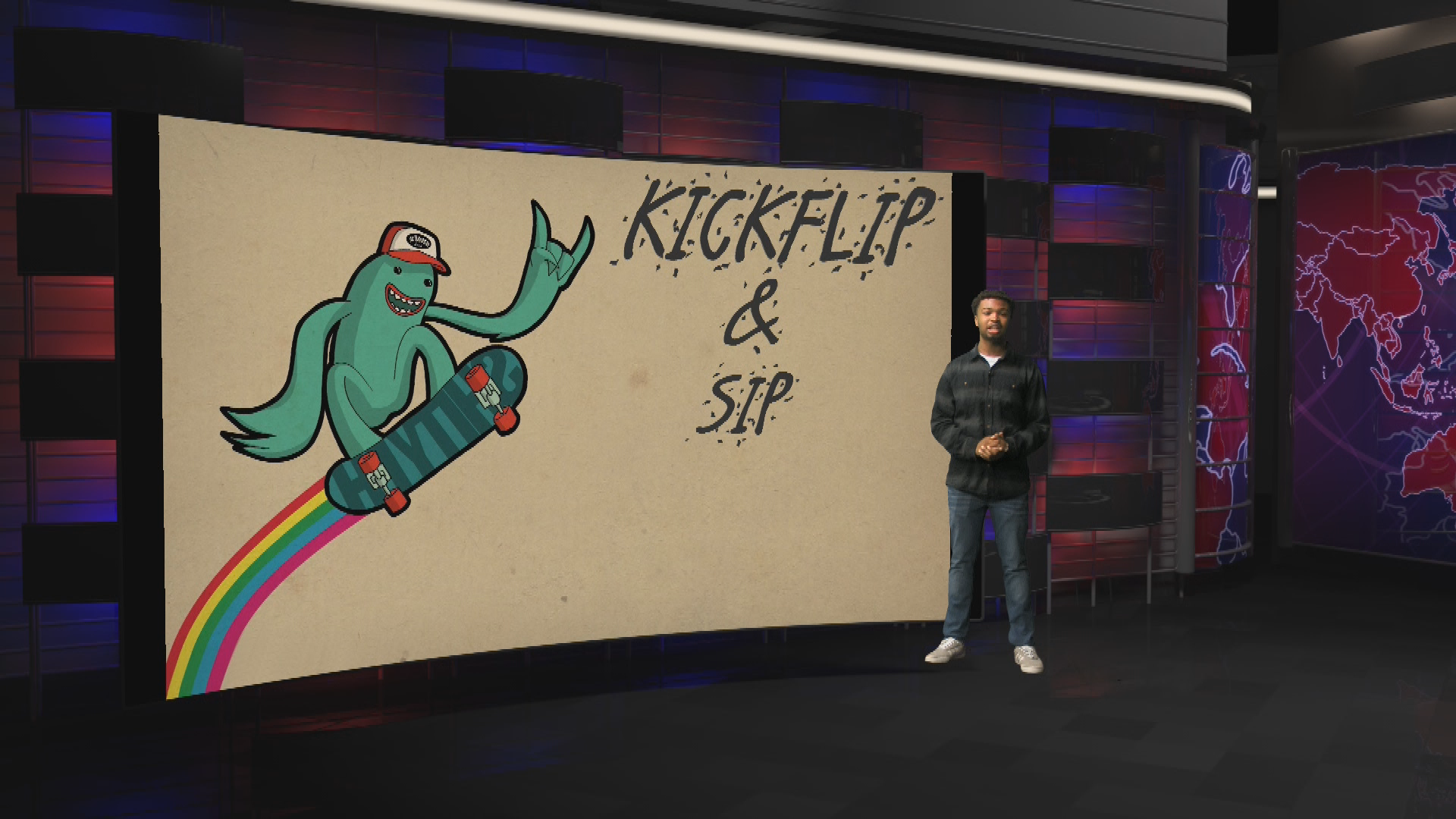 Kickflip and sip Episode 1: Class Project Video Production
