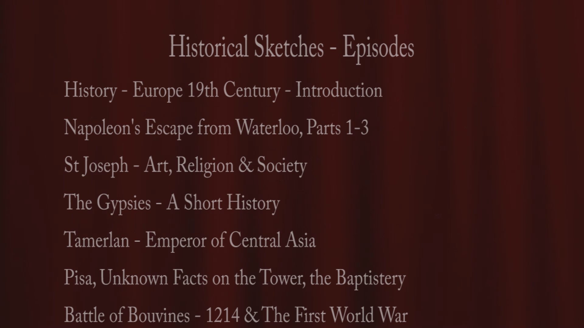Historical Sketches: Italian History,  Islam In Italy Part 8